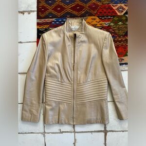 Vintage St John Gold Leather Jacket